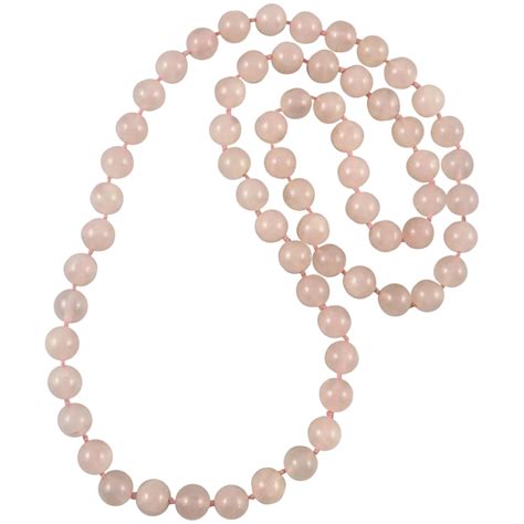 Rose Quartz Bead Necklace Rose Quartz Beads Beaded Necklace Rose Quartz