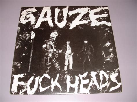 GAUZE FUCK HEADS LP 1984 ADK RECORDS INSERT PAPER LABLE Original