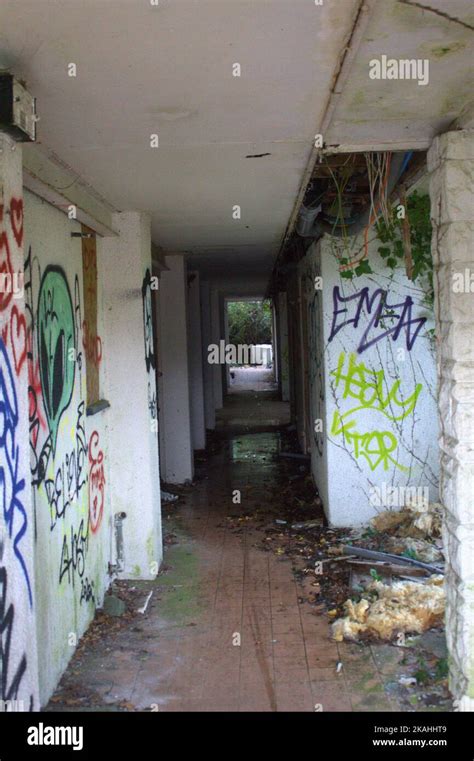 Abandoned buildings with Graffiti Stock Photo - Alamy