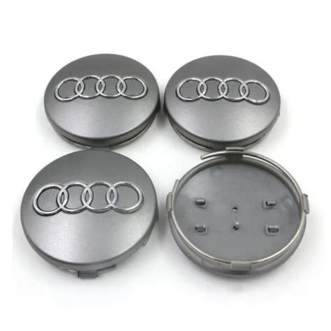 4X CACHE MOYEU Jante Logo Insigne AUDI 60mm Centre De Roue Pour A3 A4