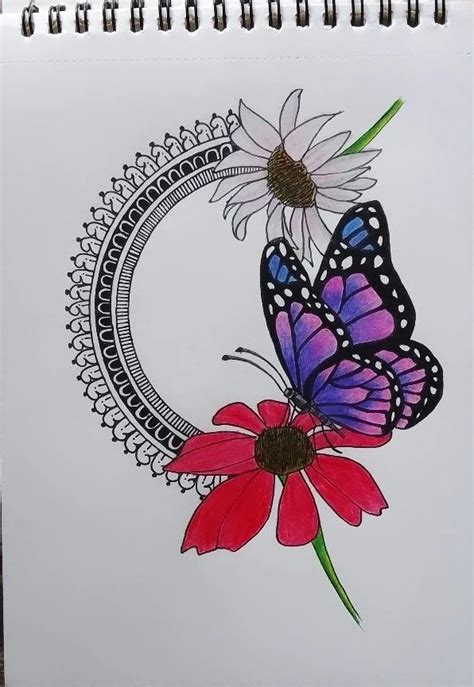 Butterfly Mandala Art How To Draw Butterfly Mandala Art For Beginners