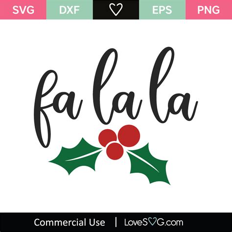 Fa La La Svg Cut File