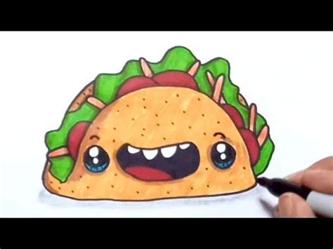 How To Draw A Cute Taco Step By Step Paano Mag Drawing Ng Taco