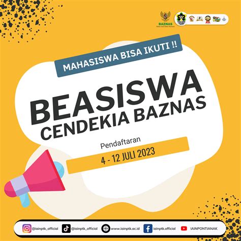 Mahasiswa IAIN Pontianak Bisa Ikuti Beasiswa Cendekia BAZNAS BCB 2023