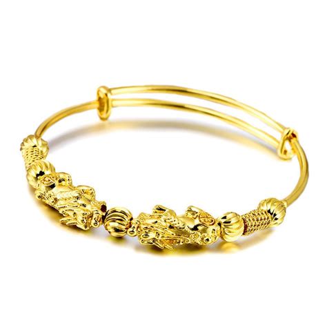 Double Pixiu Gold Wealth Bangle Buddha Power Store