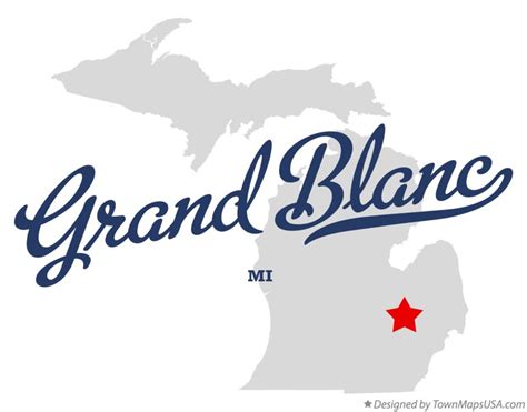 Map of Grand Blanc, MI, Michigan