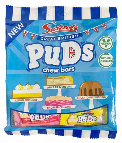 Swizzels Great British Puds Chew Bars 150g Toms Confectionery Warehouse