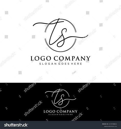 Ts Initial Letters Handwriting Signature Logo Stock Vector Royalty