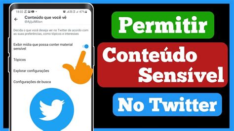 Como Ativar Conte Do Sens Vel No Twitter Como Alterar As