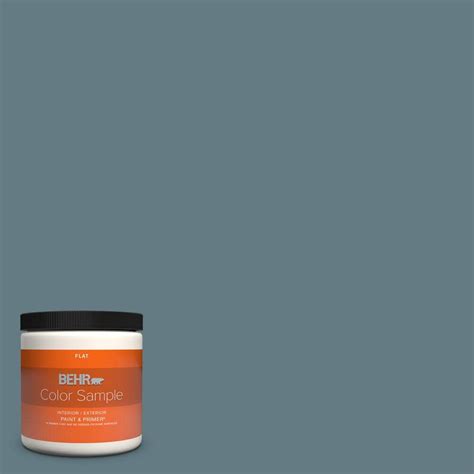 BEHR PREMIUM PLUS 8 Oz 540F 5 Smokey Blue Flat Interior Exterior