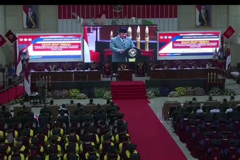 Mantap Sambutan Menhan Prabowo Di Wisuda Unhan Pekerja Keras Dan