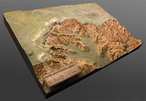 Topographic Model D Relief Model Rauda Scale Models