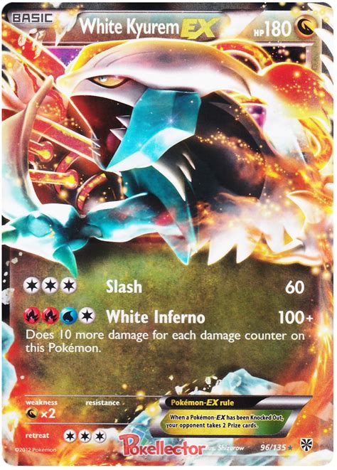 White Kyurem EX 96 Plasma Storm Pokémon karty