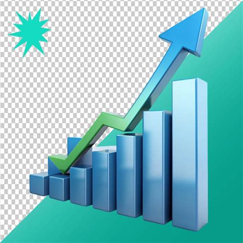 Growth Graph With Arrow On Transparent Background Premium AI