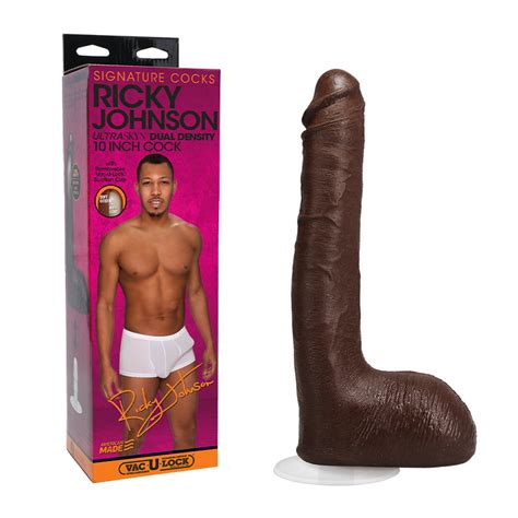 Signature Cocks Ricky Johnson 10 Inch Ultraskyn Cock With Removable Va