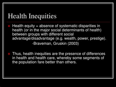 Ppt Health Inequities Powerpoint Presentation Free Download Id 35914