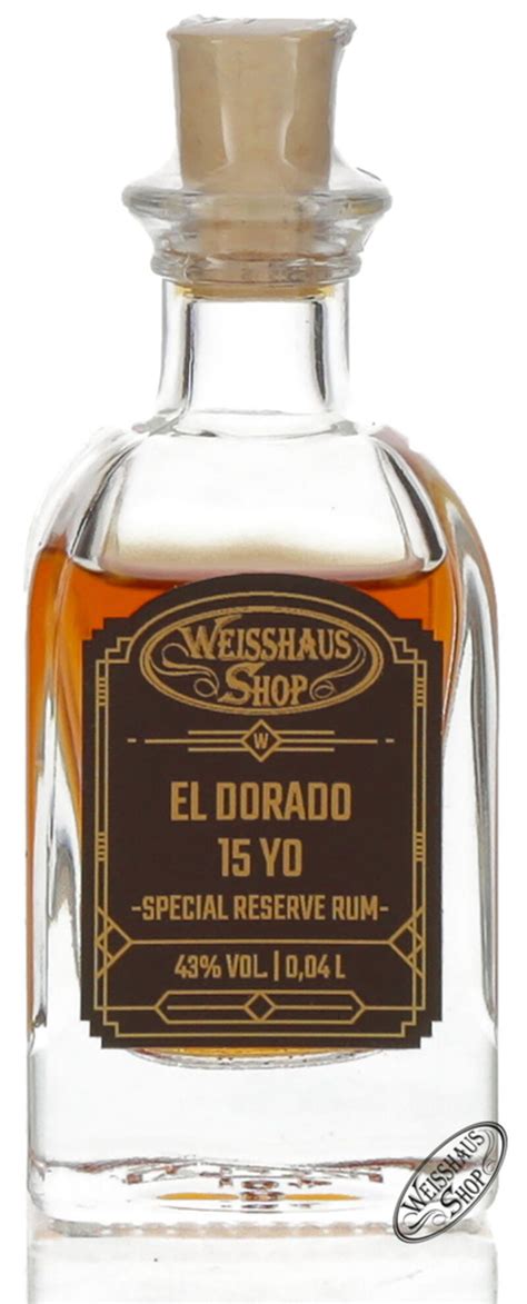 El Dorado Rum Yo Vol L Weisshaus Sample Weisshaus Shop