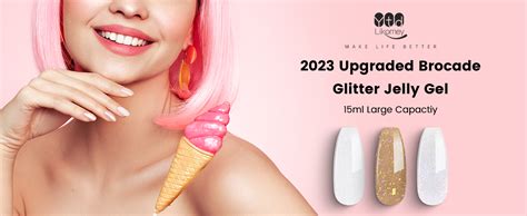 Amazon Ytd Likomey Nude Glitter Gel Nail Polish Ml Milky White