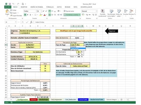 Plantilla Para Nomina En Excel Image To U