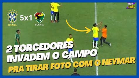 2 TORCEDORES INVADEM O CAMPO PRA TIRAR FOTO NEYMAR FURY CORTES