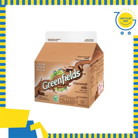 Jual Susu Greenfields Fresh Milk Pasteurisasi Chocomalt Ml Milk