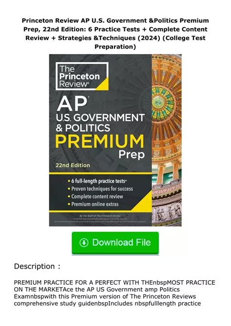 Ppt Pdf Read Online Princeton Review Ap U S Government Politics