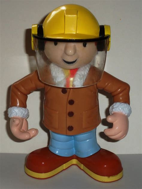 Hasbro 2001 Bob The Builder Plastic Figure W Safety Mask And Coat Loose Used