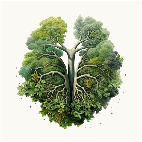 Premium Photo Green Lung Illustration For A Better NonSmoking World