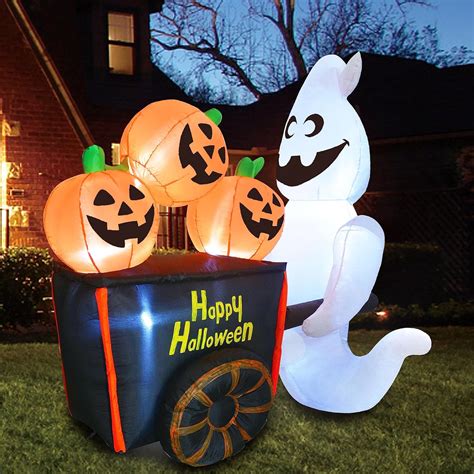 Amazon Joiedomi Ft Tall Halloween Inflatable Ghost Pushing