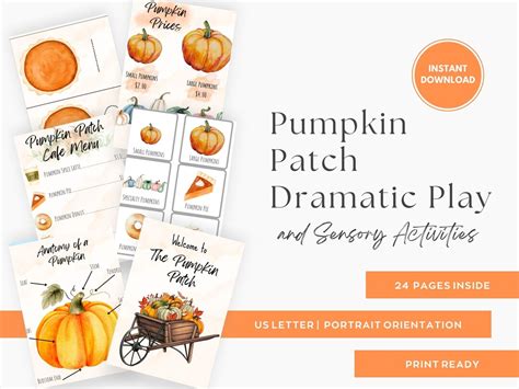 Pumpkin Patch Dramatic Play Center With Sensory Activities Instant