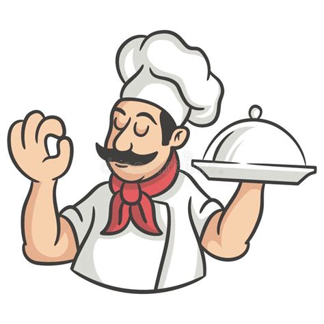 Personaje De Dibujos Animados Chef Ilustración Del Vector Ilustración