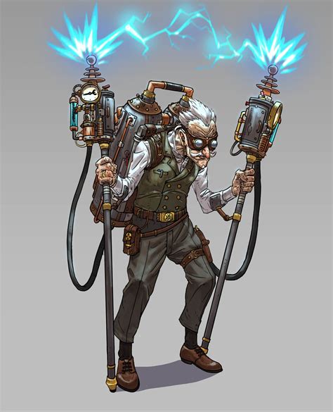 Artstation Line Art Study Steampunk Mage Zack Ren Steampunk