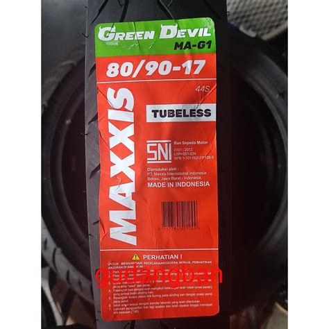 Jual MAXXIS GREEN DEVIL 80 90 17 MA G1 Tubeless Ban Luar Motor Bebek