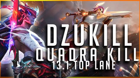 Dzukill Quadrakill Yone Vs Fiora Top Patch Yone Gameplay Youtube