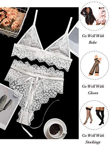 Kaei Shi Matching Bra And Panty Sets Sexy Lace Sheer Scalloped Lingerie