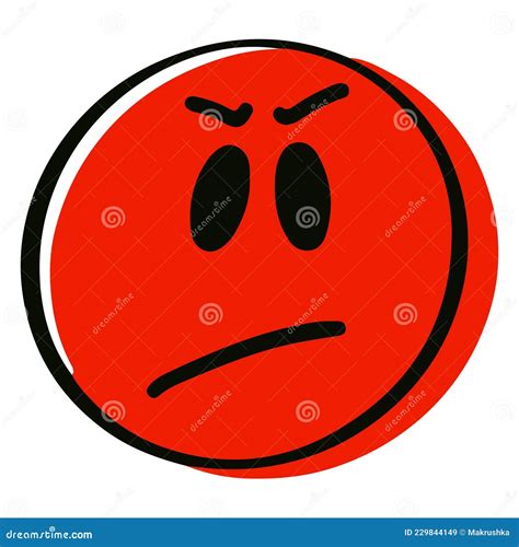 Very Angry Red Smiley Face