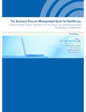 Fillable Online The Business Process Management Guide For Healthcare