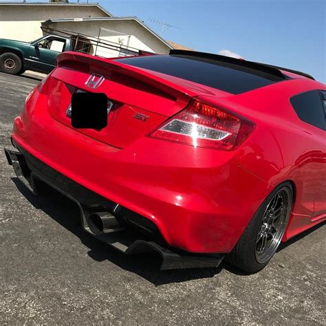 Honda Civic Coupe 8 Gen 06 14 Spoon Look Rear Bumper Diffuser Undertray Ebay