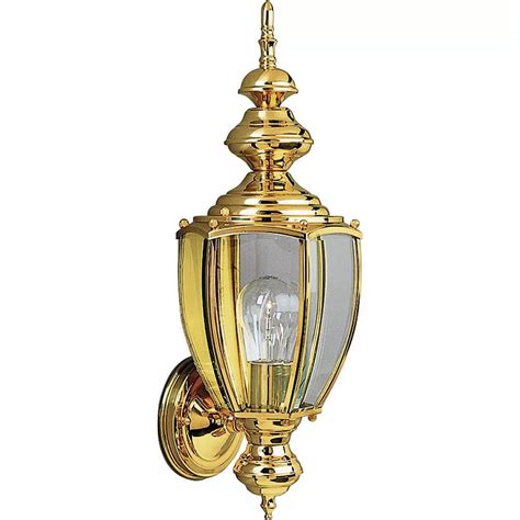 Progress Lighting Brassguard Polished Brass 100w 1 Light Wall Lantern The Home Depot Canada