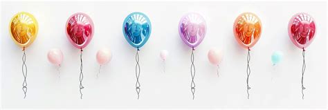 Premium Photo Personalized Individual Balloons White Background
