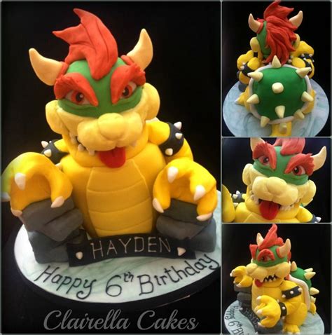 Bowser Cake Character From Mario By Clairella Cakes Mario Cake