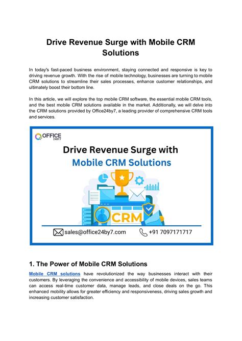 Drive Revenue Surge with Mobile CRM Solutions - office24by7seo - Page 1