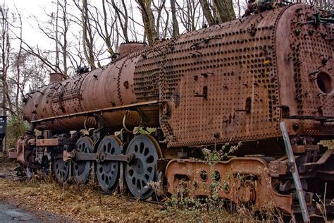 Rusting Steam Engines At New Hope And Ivyland Railroad After The