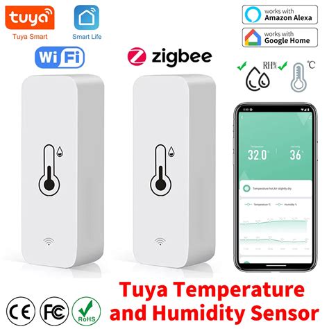 Tuya Wifi Smart Temperature Humidity Sensor Indoor Hygrometer