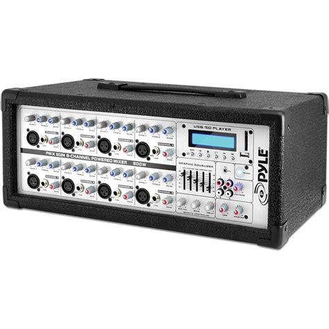 Pyle Pro Pmx M Watt Channel Powered Pa Pmx M B H