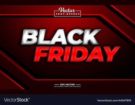 Black Friday 3d Editable Text Effect Royalty Free Vector