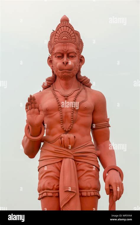 Statue Of Lord Hanuman At A Temple Chhatarpur Temple Chhatarpur New Delhi India Photo Stock