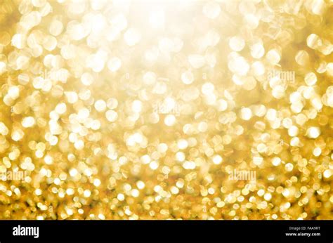 Gold Lights Festive Background Abstract Bright Background With Bokeh