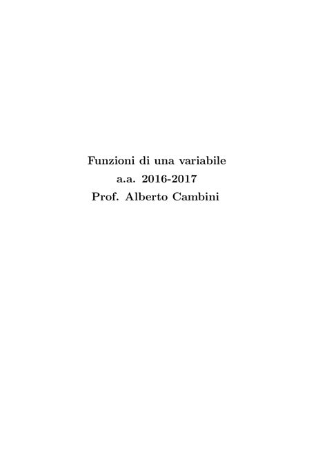 Funzioni Tra Variabile Appunti Di Matematica Generale Docsity