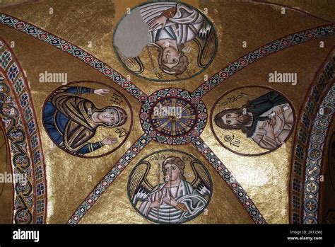 Mosaics, the Monastery of Ossios (or Hosios) Loukas,10th century AD and ...
